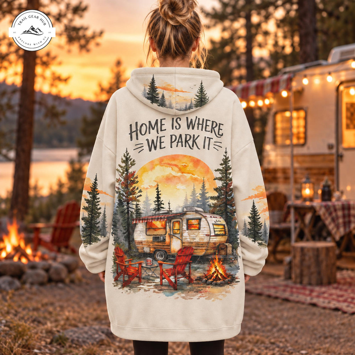 Home Is Where We Park It Camper Snug Hoodie TP04