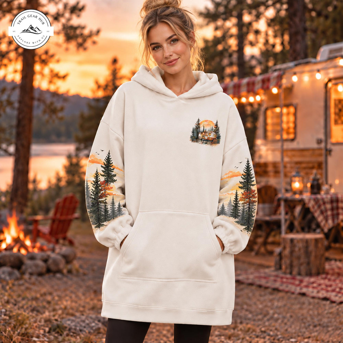 Home Is Where We Park It Camper Snug Hoodie TP04
