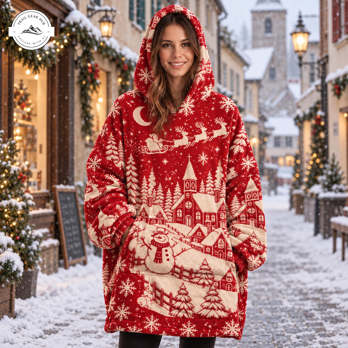 Cozy Christmas Village Snug Hoodie TP05