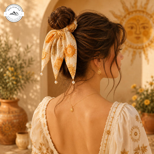 Sun Celestial Satin Pearl Hair Tie TP03SPHT