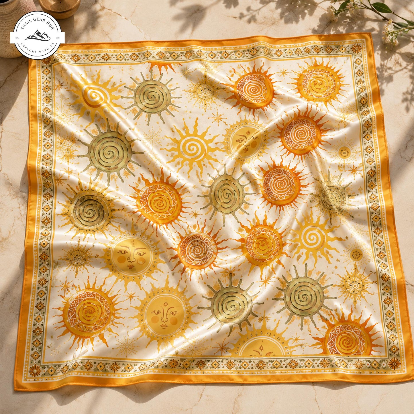 Sun Celestial Satin Square Scarf TP03SSBD