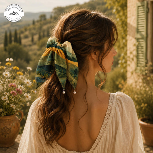 The Rolling Hills Satin Pearl Hair Tie TP06SPHT