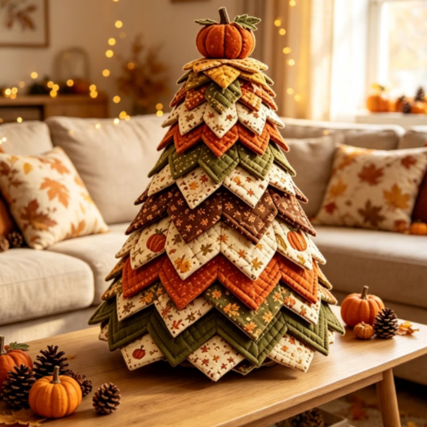 Cozy Autumn Decor DIY Quilted Pumpkin Tree Kit LD7