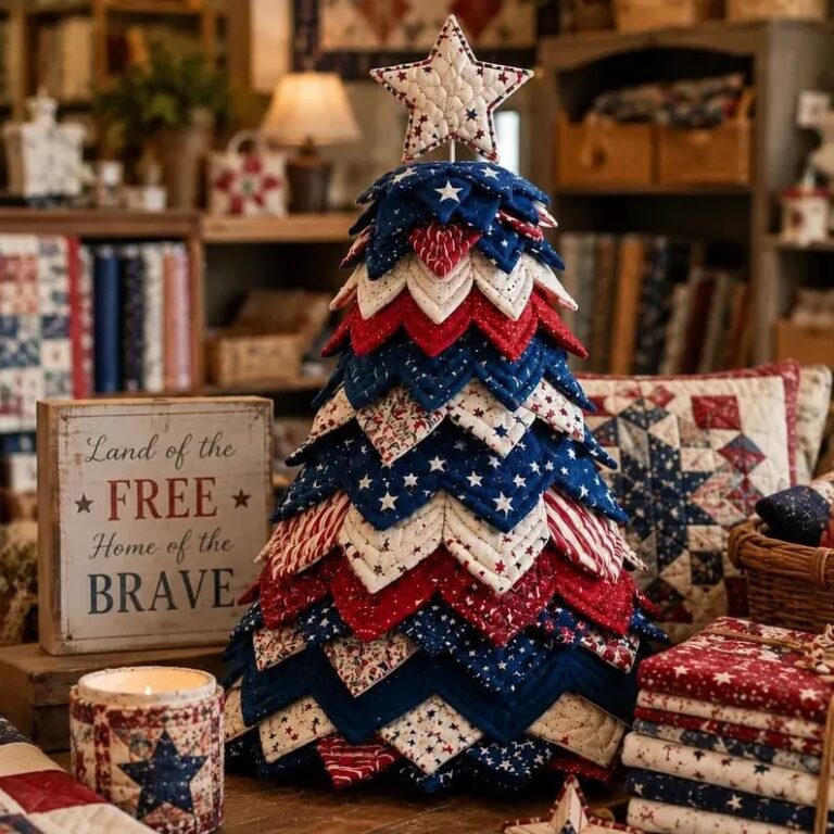 Patriotic Patchwork Craft DIY Quilted Tree Kit LD11