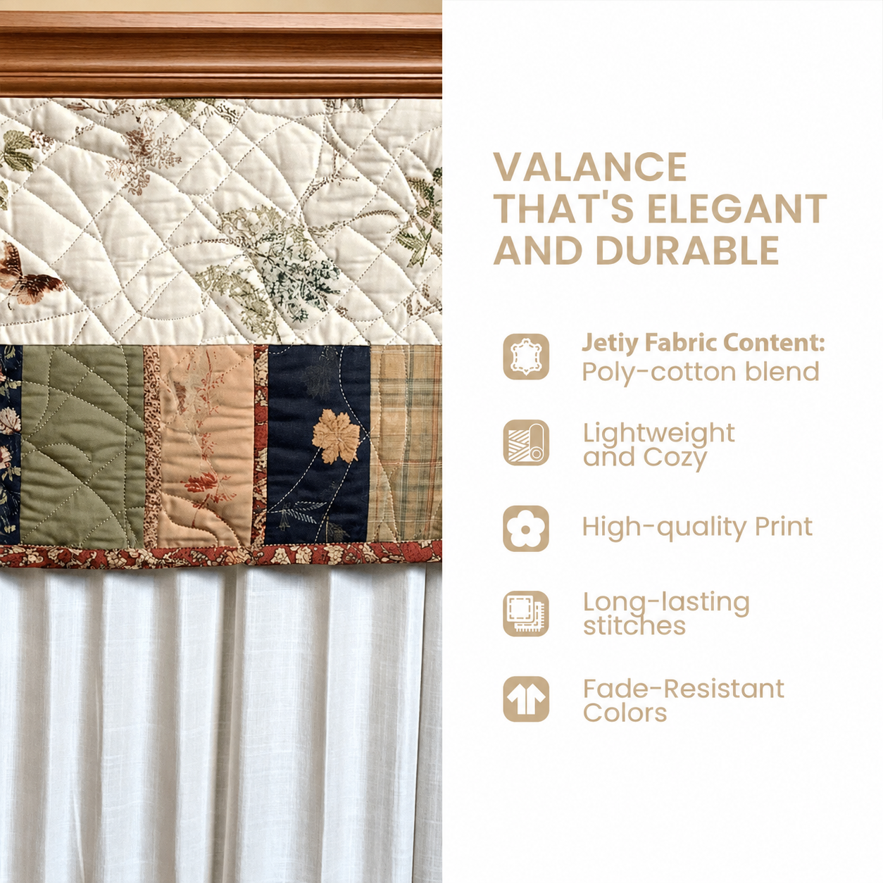 Barn Meadow Quilted Valance LD01