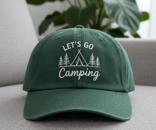 Let’s Go Camping Embroidered Hat