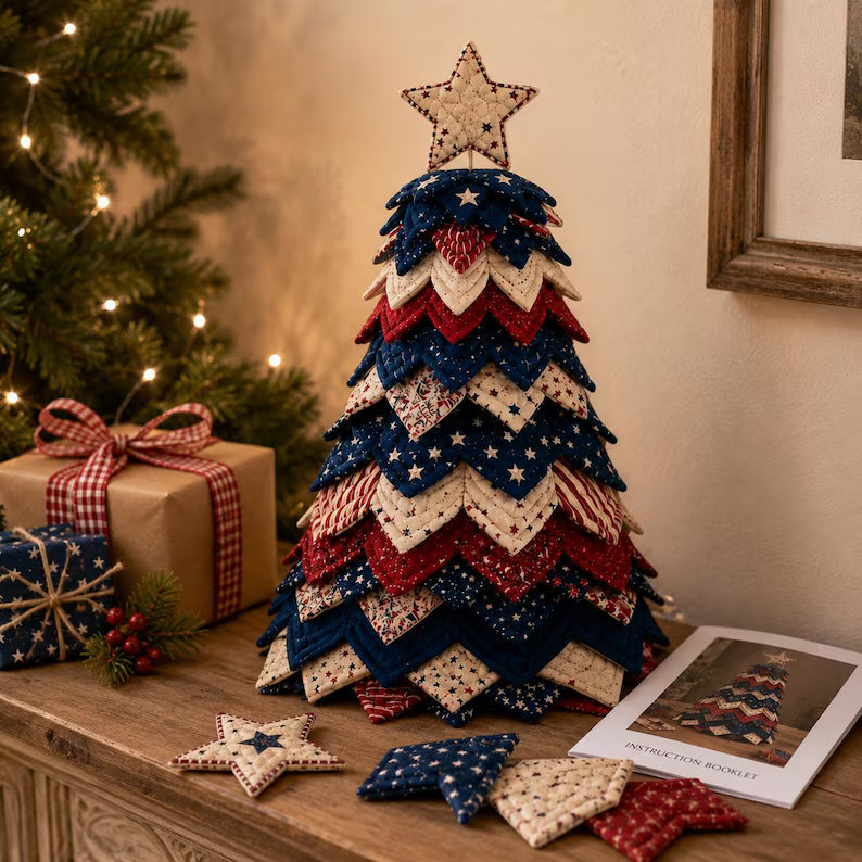 Patriotic Patchwork Craft DIY Quilted Tree Kit LD11