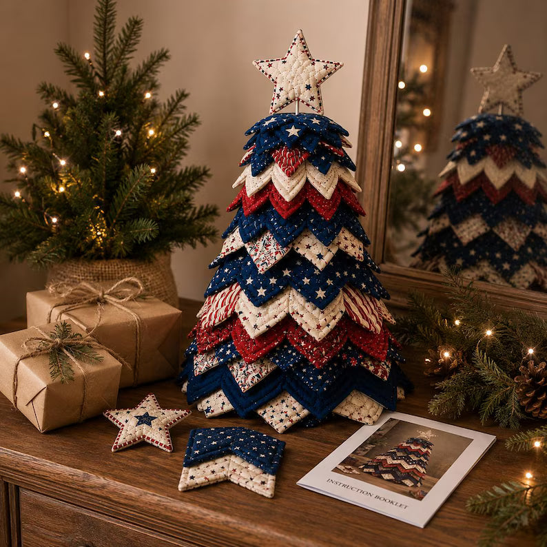 Patriotic Patchwork Craft DIY Quilted Tree Kit LD11
