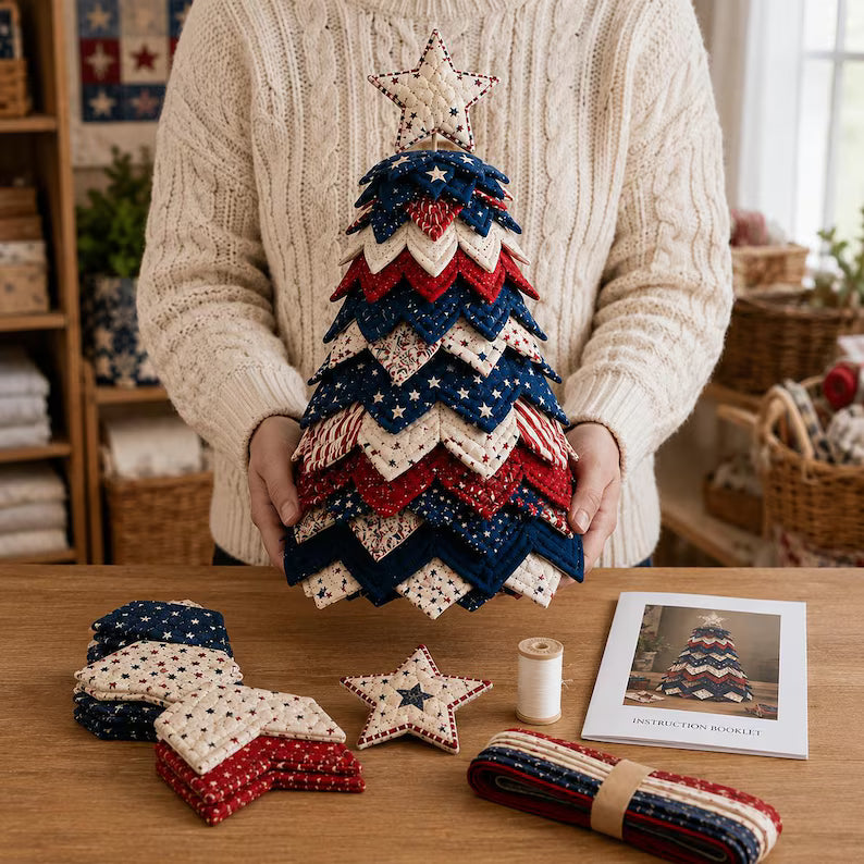 Patriotic Patchwork Craft DIY Quilted Tree Kit LD11