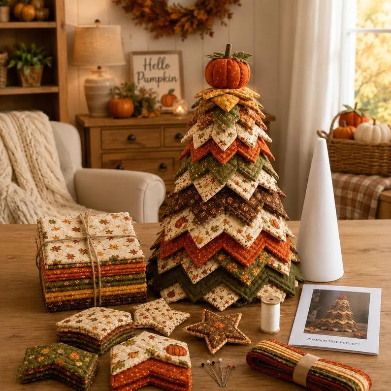 Cozy Autumn Decor DIY Quilted Pumpkin Tree Kit LD7