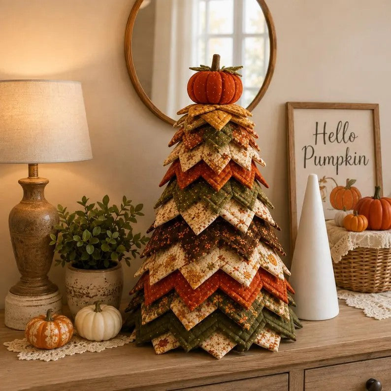 Cozy Autumn Decor DIY Quilted Pumpkin Tree Kit LD7