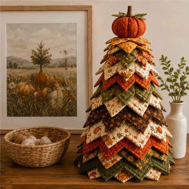 Cozy Autumn Decor DIY Quilted Pumpkin Tree Kit LD7