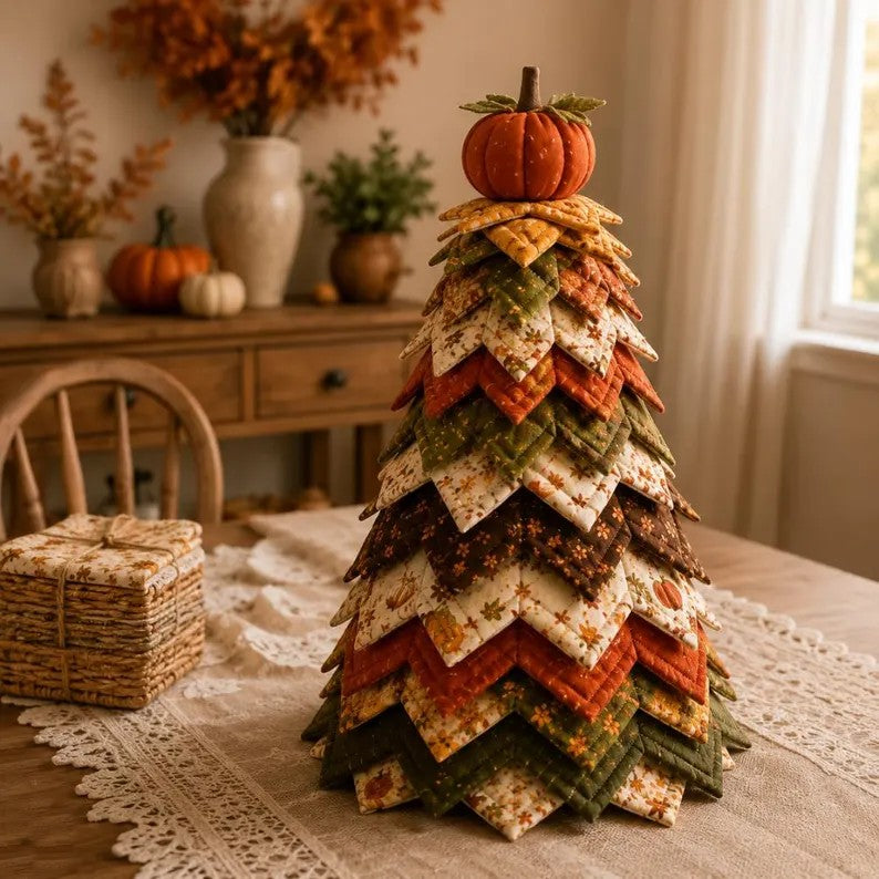 Cozy Autumn Decor DIY Quilted Pumpkin Tree Kit LD7