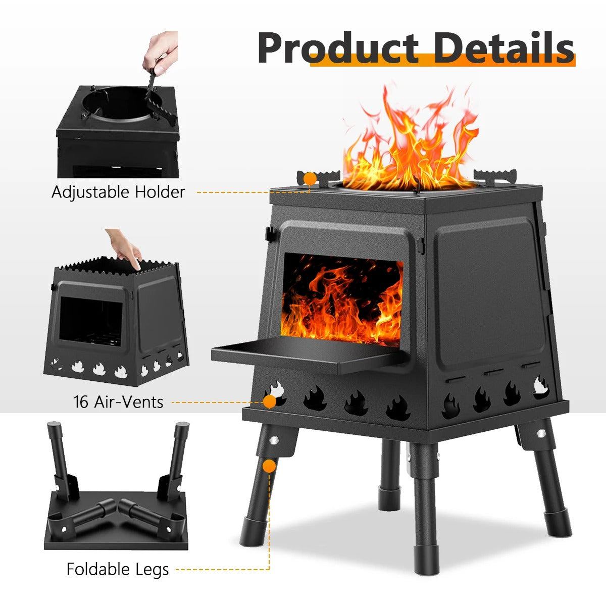 Wood Burning Camp Stove Portable