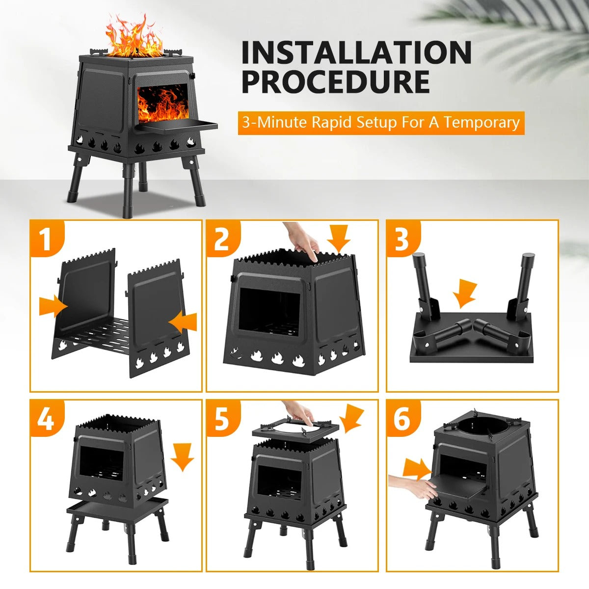 Wood Burning Camp Stove Portable