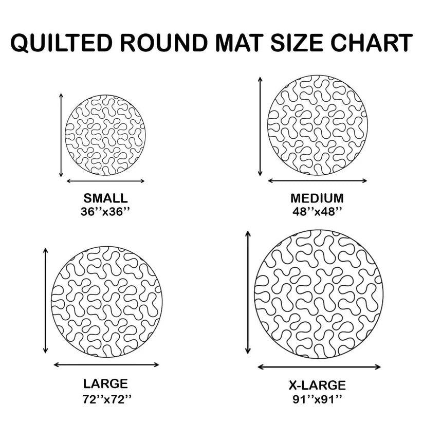 Rustic Fantasy Quilted Round Rug LD04