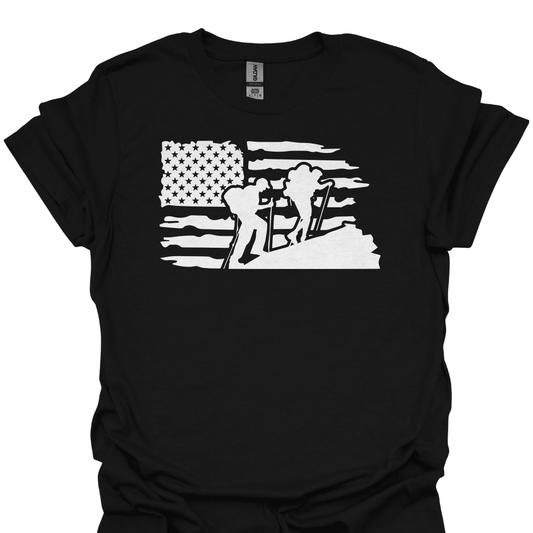 American Flag Hiking T-Shirt