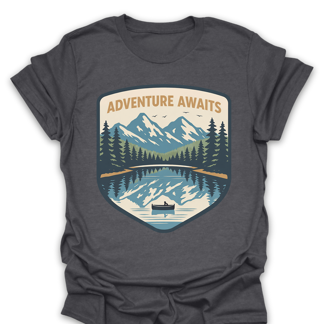Adventure Awaits Mountain Lake T-Shirt