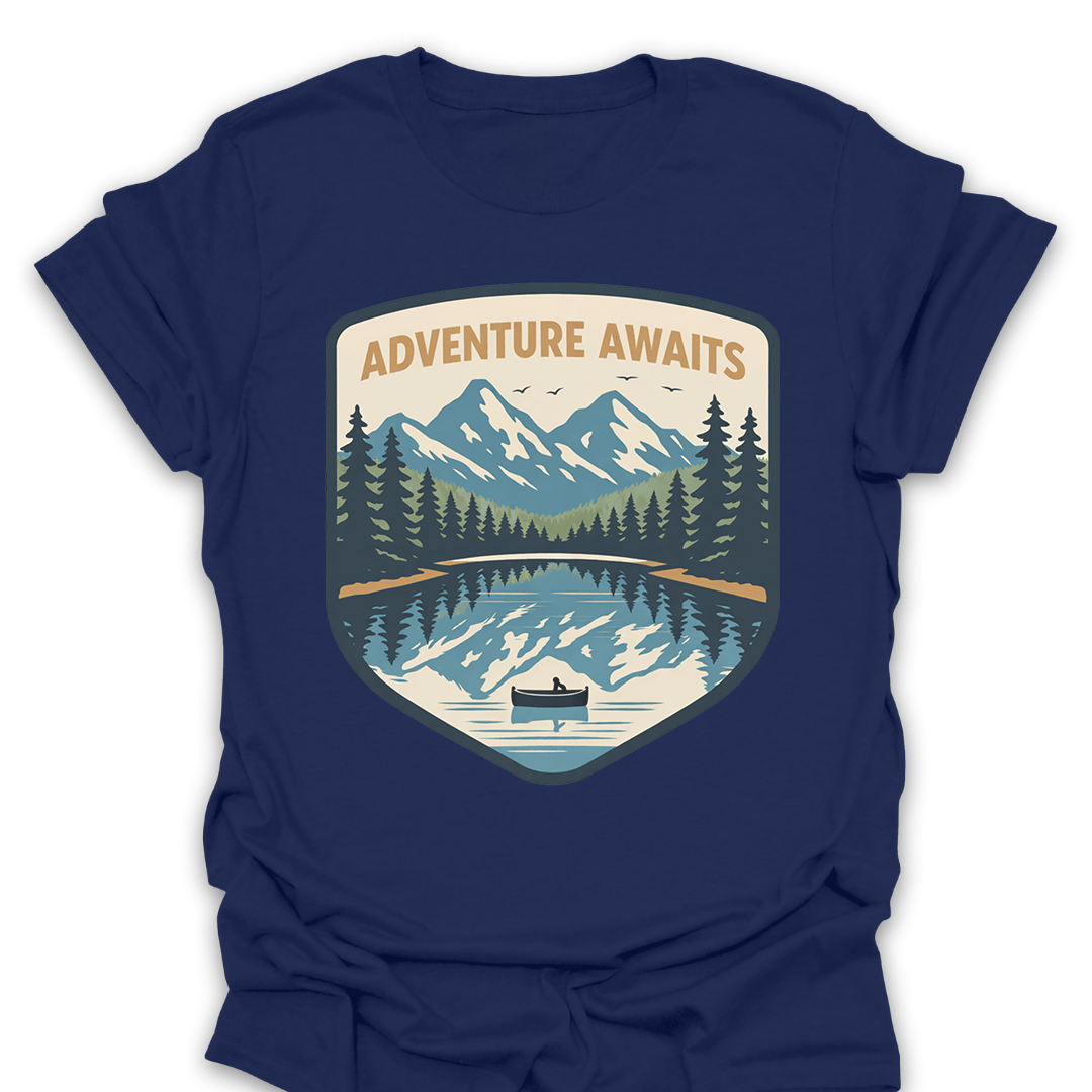 Adventure Awaits Mountain Lake T-Shirt