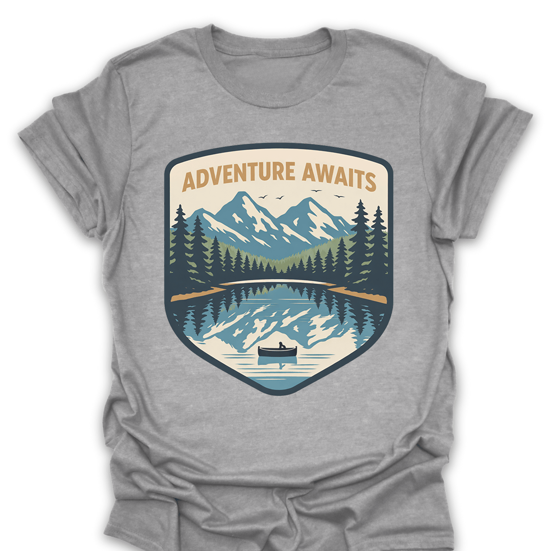 Adventure Awaits Mountain Lake T-Shirt