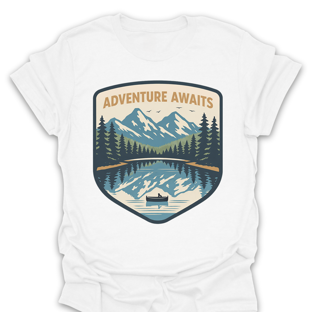 Adventure Awaits Mountain Lake T-Shirt